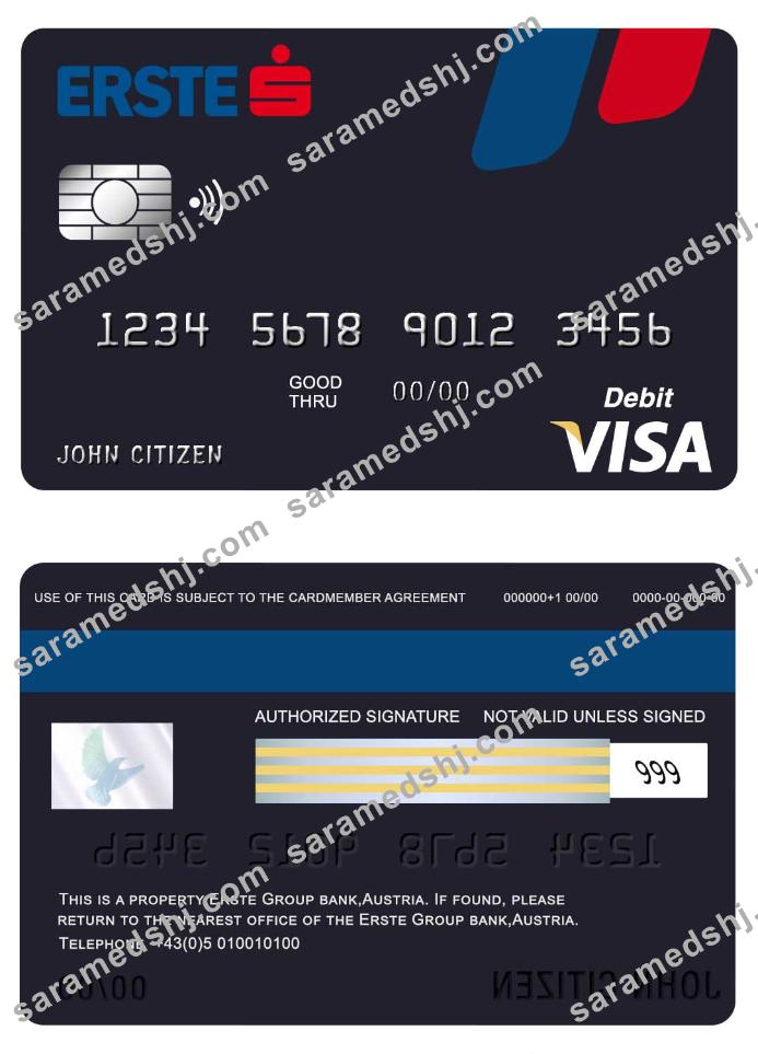 Austria Erste Group bank visa card
